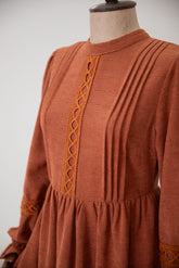 فستان بيان قرميدي