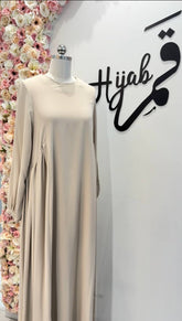 فستان العفاف بيج فاتح