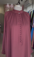 فستان سحبة مع أزرار ناعم one size