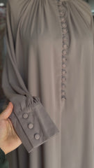 فستان سحبة مع أزرار ناعم one size