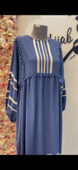 فستان ازرق كريب خشن