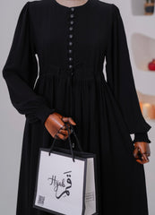 فستان هديل لون اسود