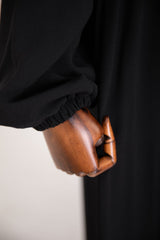 فستان كسره كريب مع ازرار مخفية