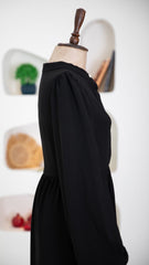 فستان كسره كريب مع ازرار مخفية